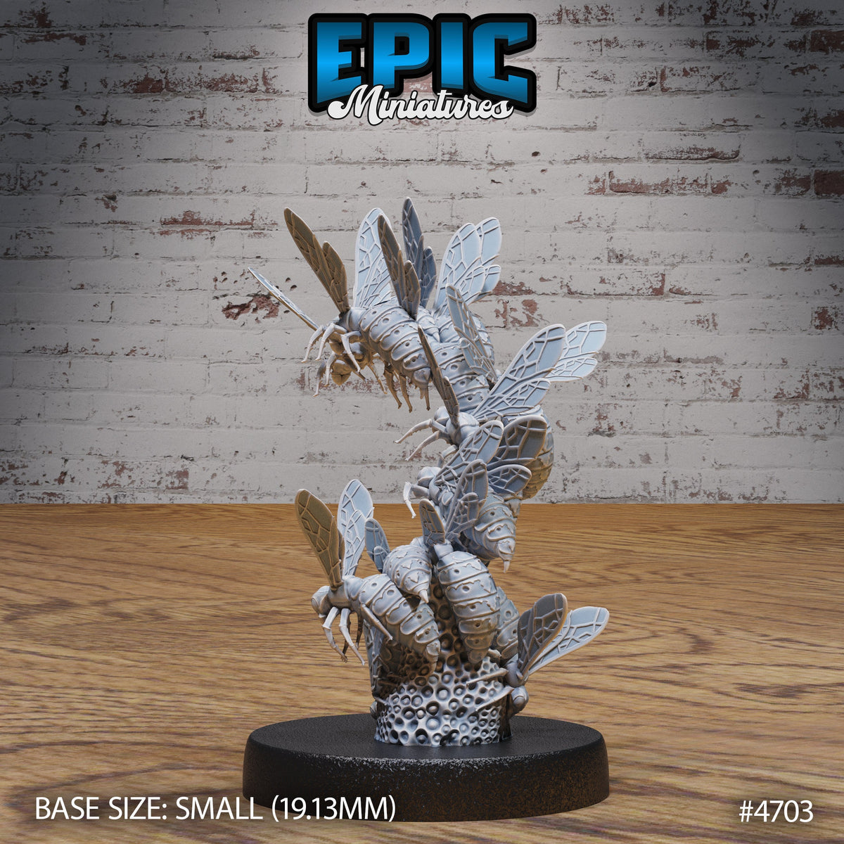 Wasp Swarm Option #4704 front DND miniature Beast Hunt 16k resin