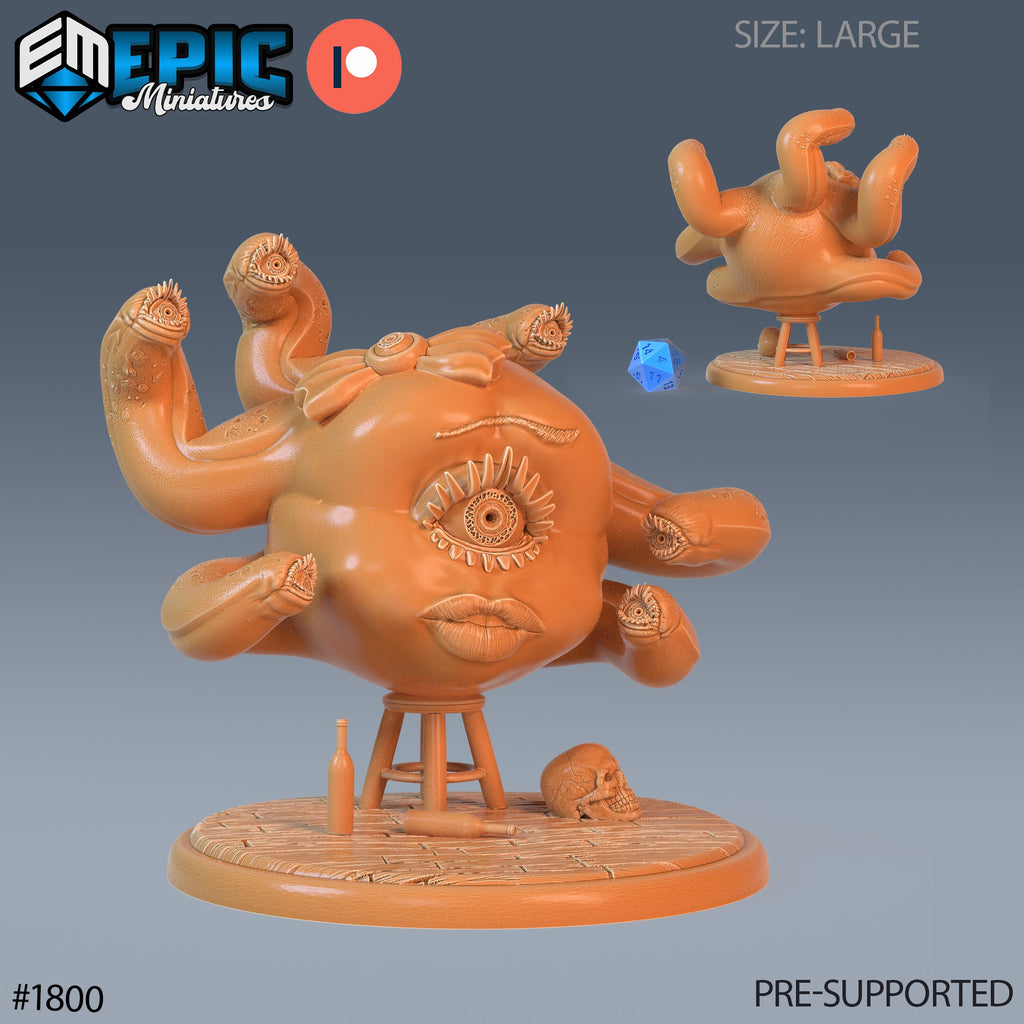 Guild Master Eye Tyrant Eyelash Spectator Eyelash Spectator front DND miniature Guild of Thieves 16k resin
