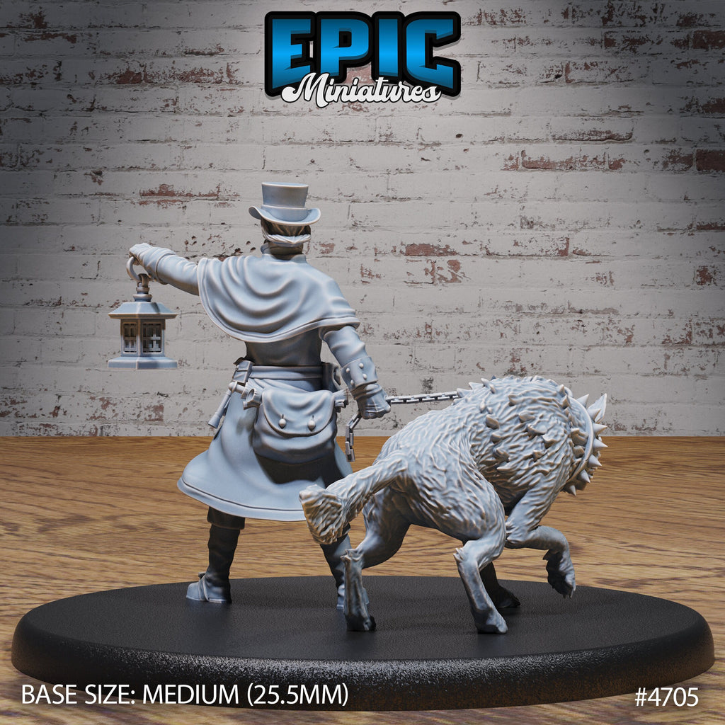 Beast Watch and Tame Wolf Option #4705 front DND miniature Beast Hunt 16k resin