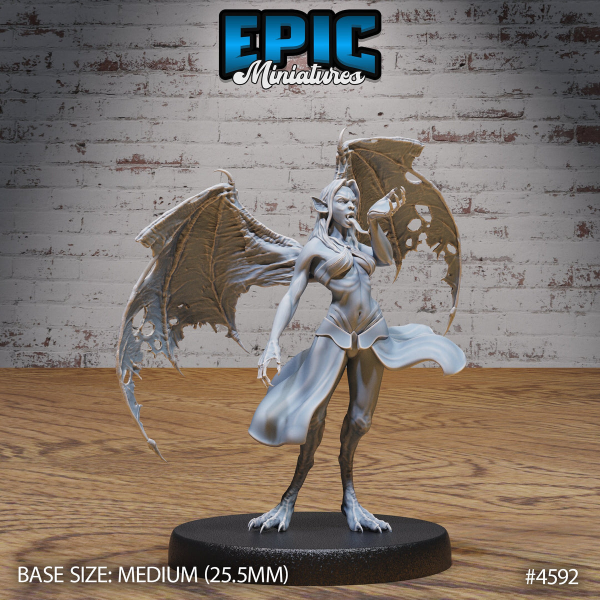 Vampire Lady Option #4592 back DND miniature Vampire Invasion 16k resin