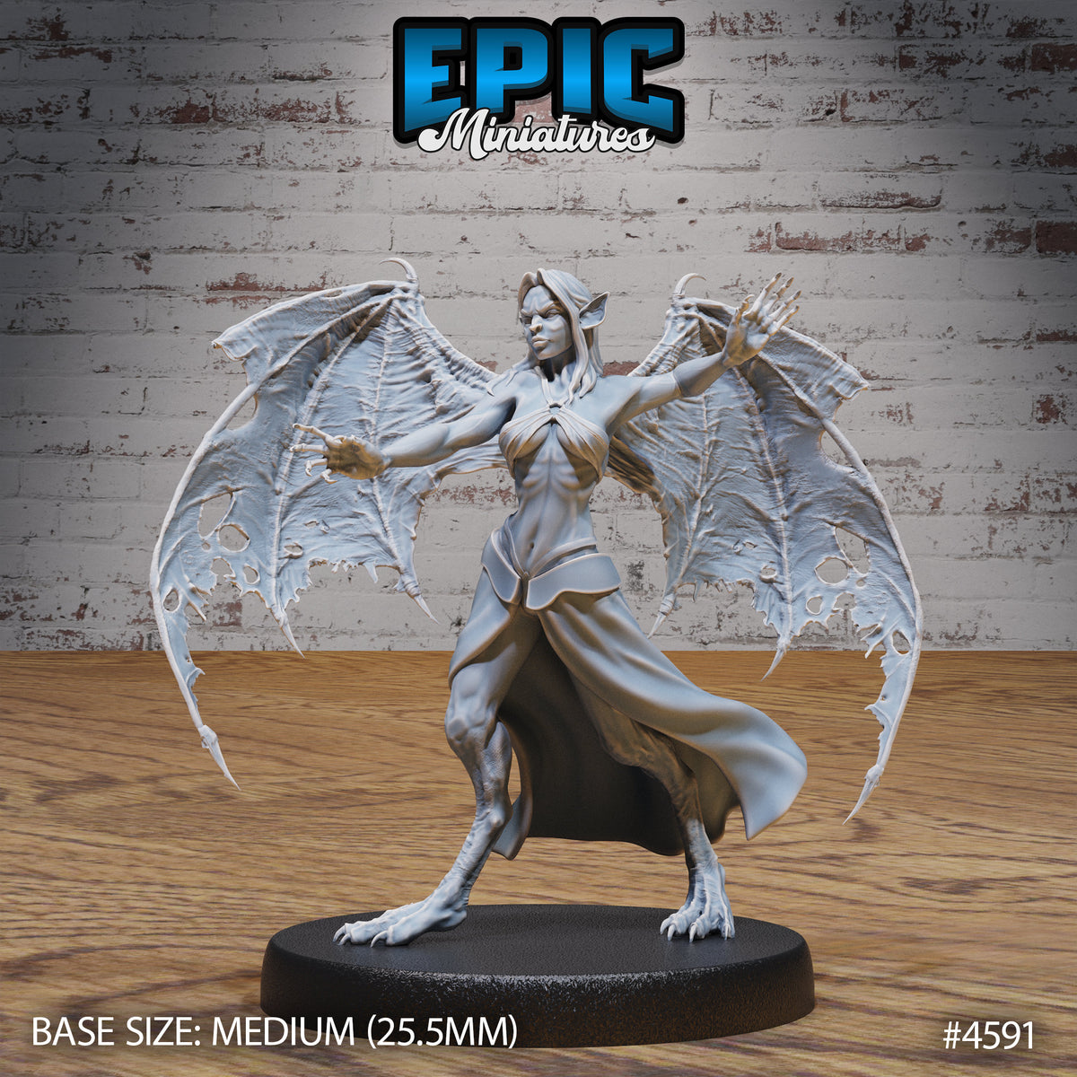 Vampire Lady Option #4591 back DND miniature Vampire Invasion 16k resin