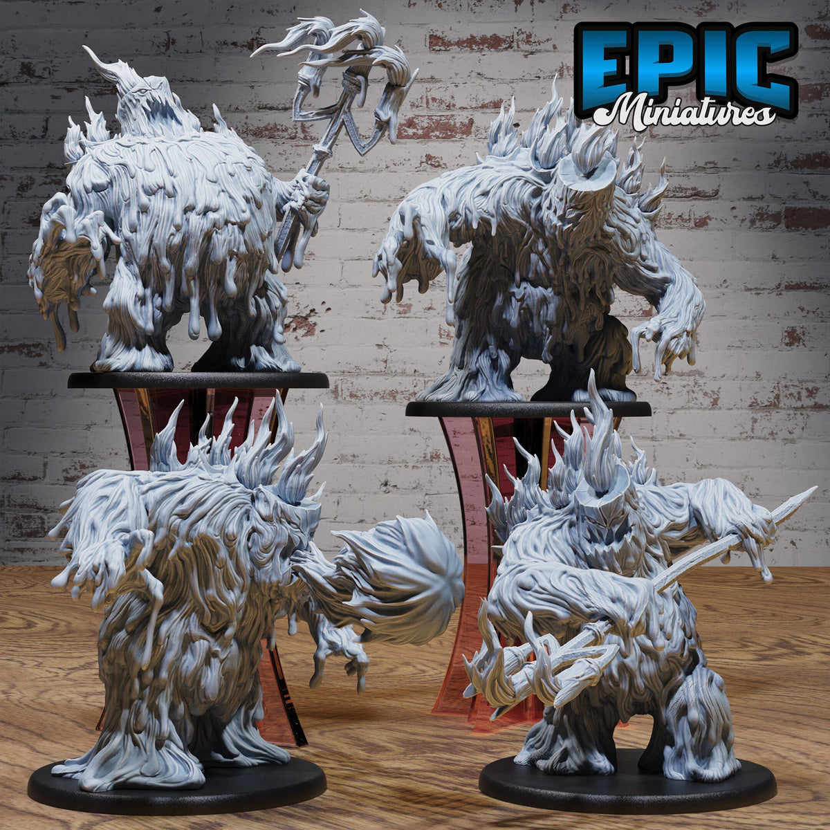 Candle Wax Golem Set of 4 DND miniatures group photo Vampire Invasion