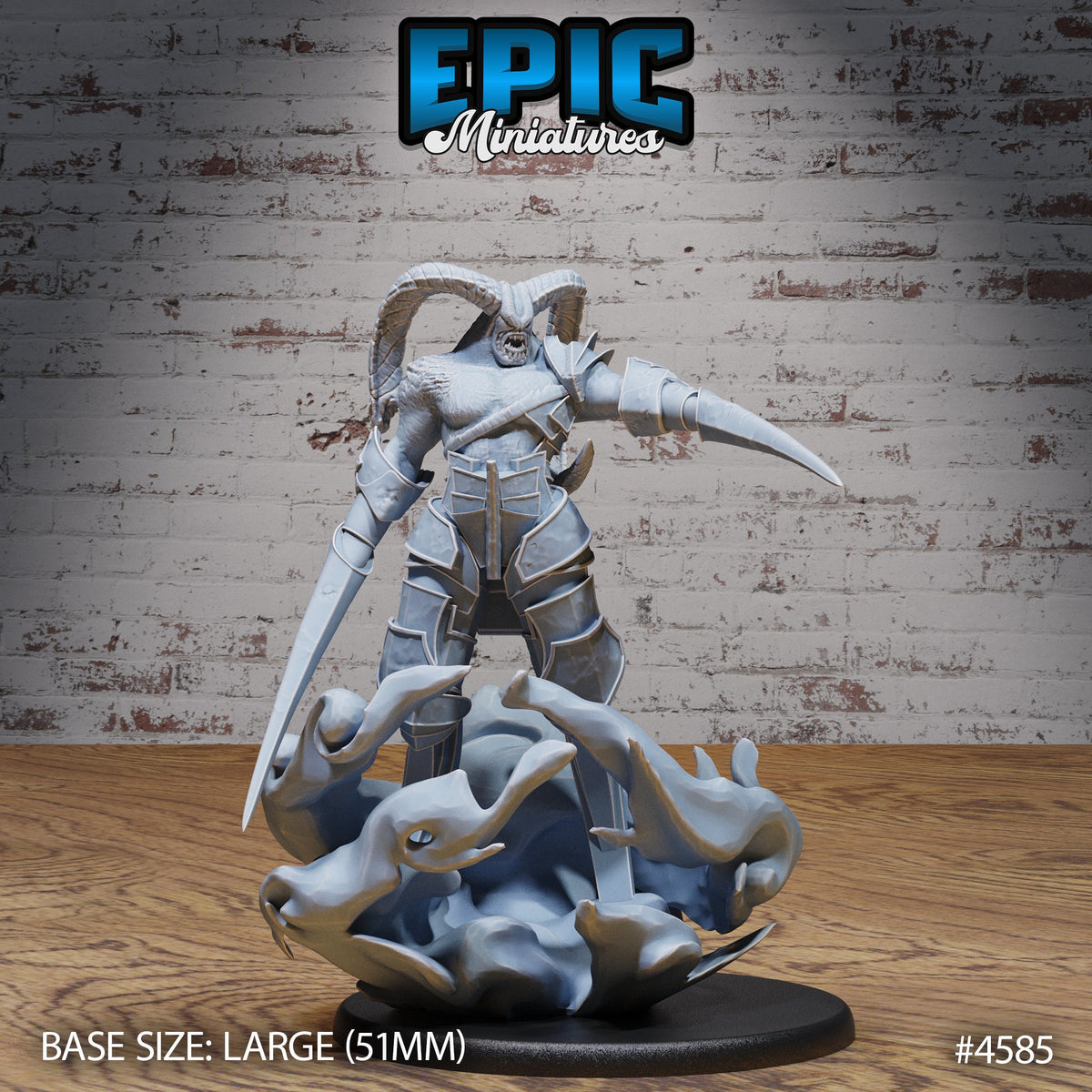 Armored Nightwalker Option #4585 front DND miniature Vampire Invasion 16k resin
