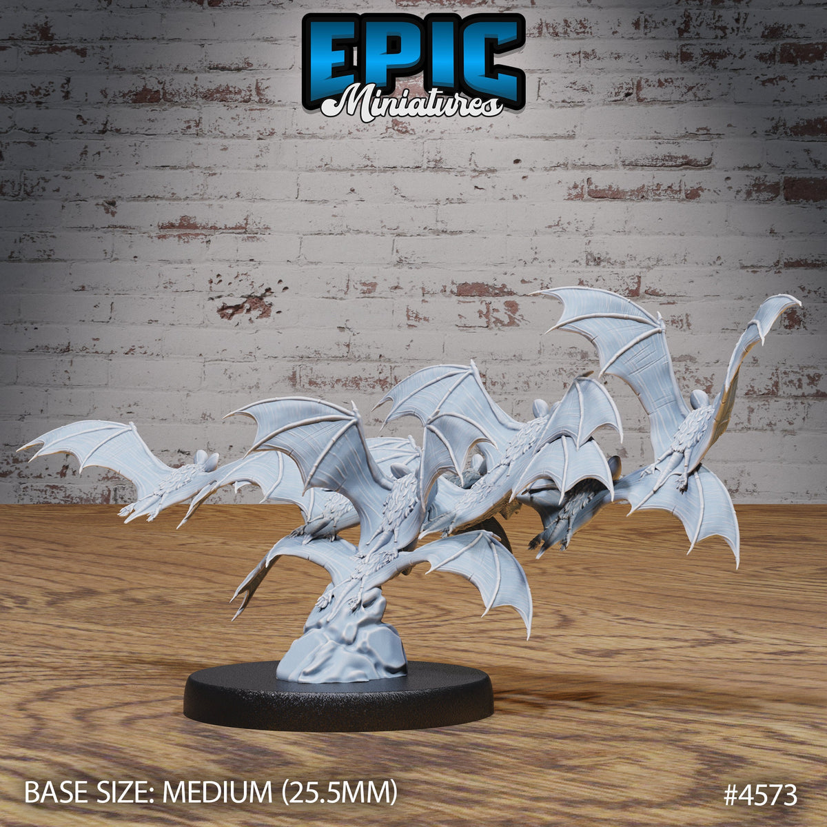 Bat Swarm Pick 10 front DND miniature Vampire Invasion 16k resin