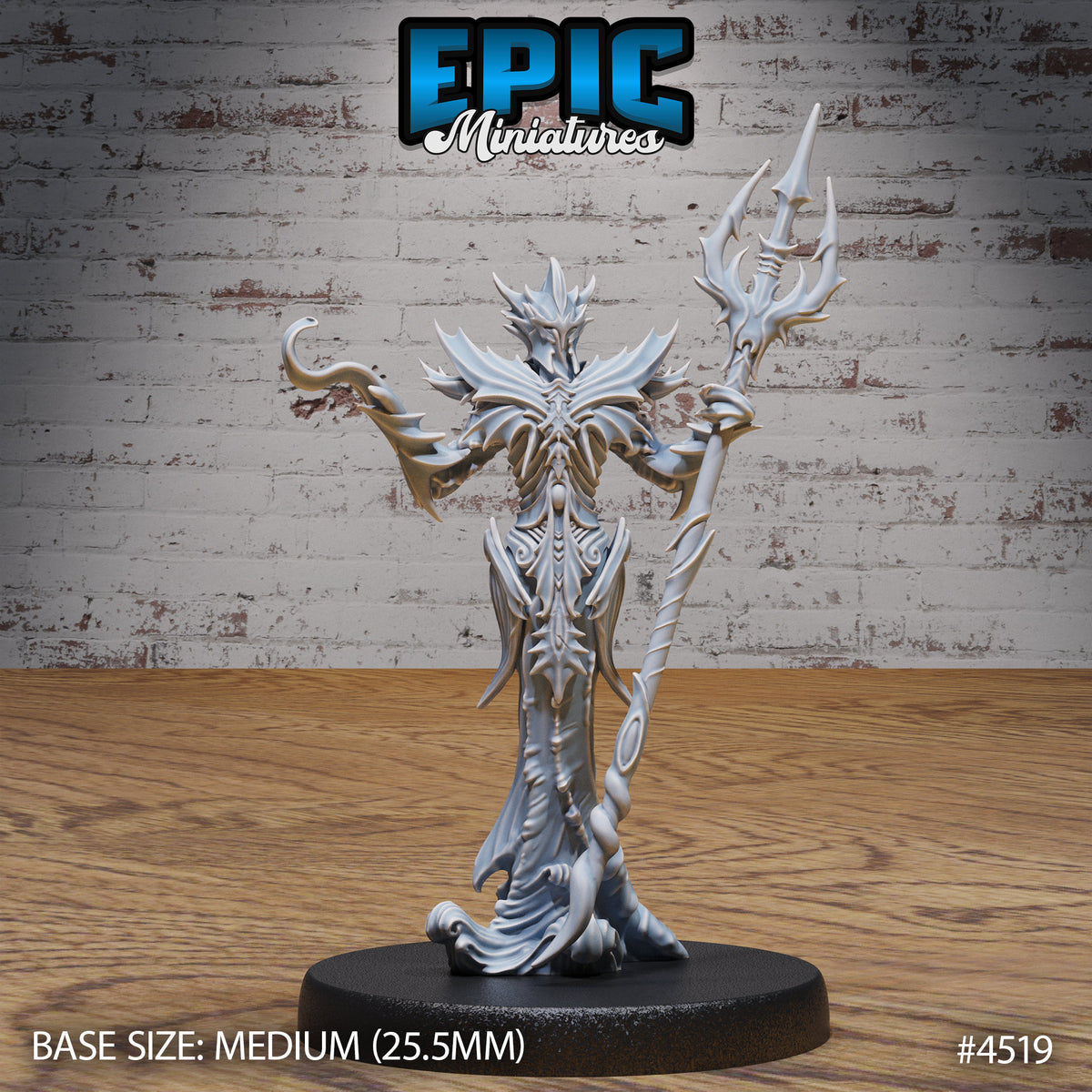 Water Myrmidon Option #4519 front DND miniature Safari Tour 16k resin