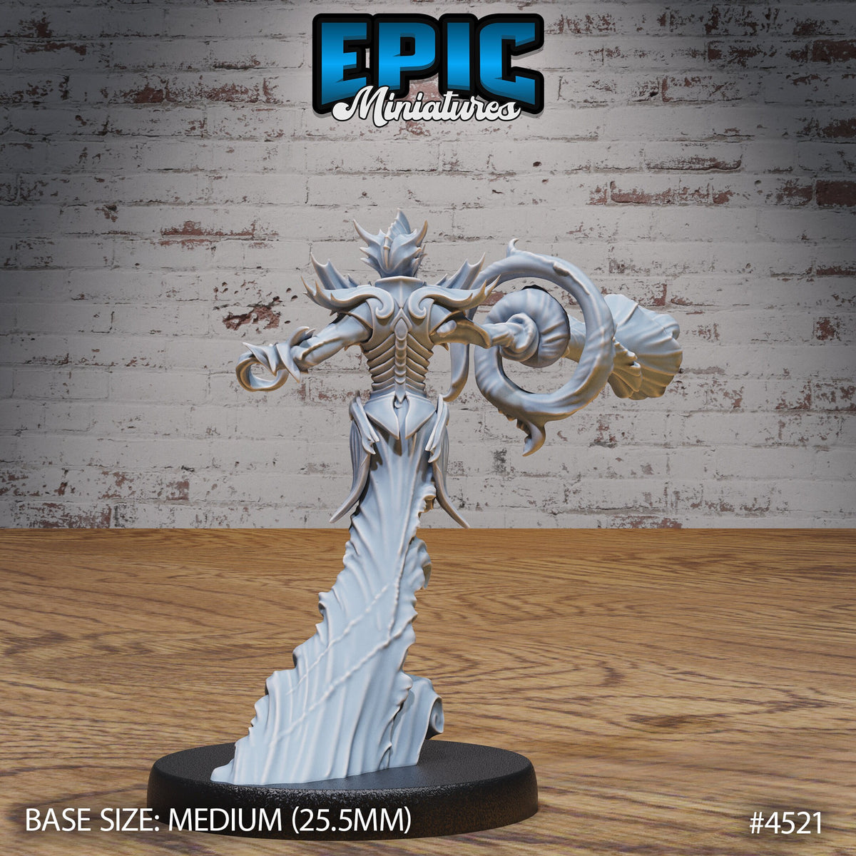 Water Myrmidon Option #4521 back DND miniature Safari Tour 16k resin
