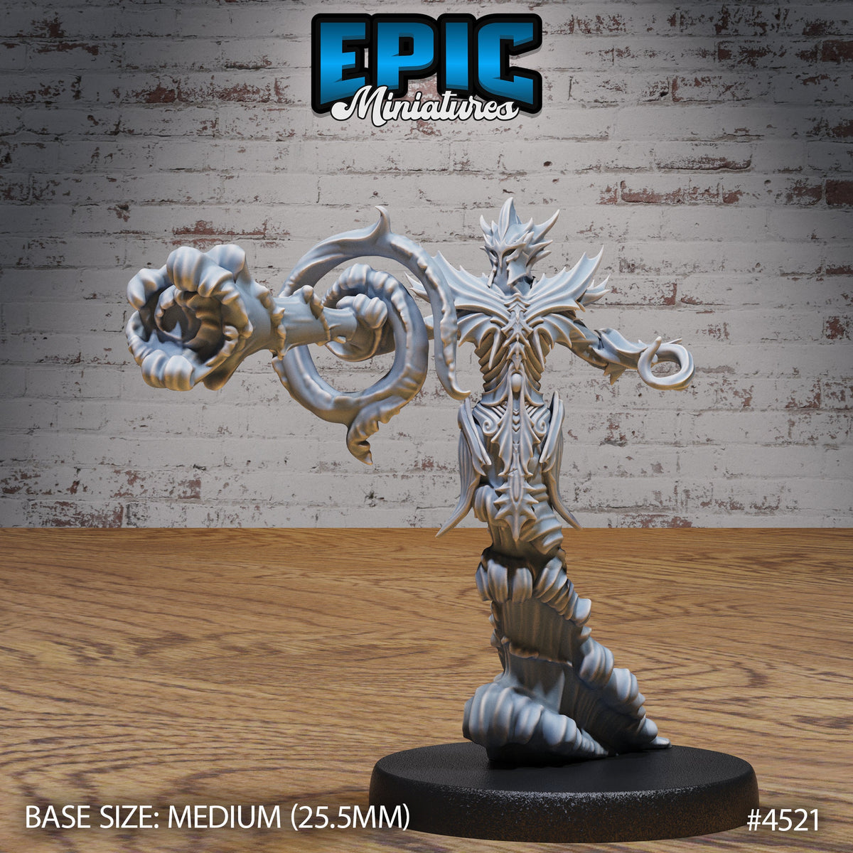 Water Myrmidon Option #4521 front DND miniature Safari Tour 16k resin