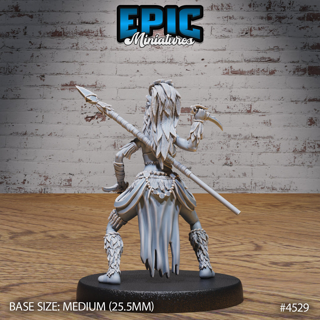 Lion Huntress 55mm scale x 3 front DND miniature Safari Tour 16k resin