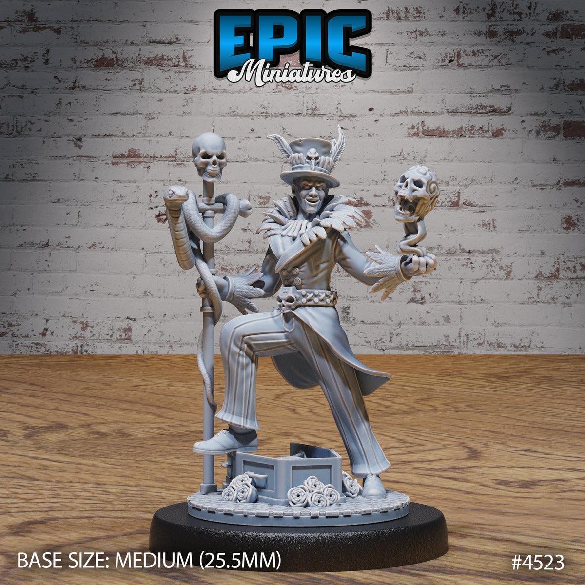 Soul Magician Option #4524 front DND miniature Safari Tour 16k resin