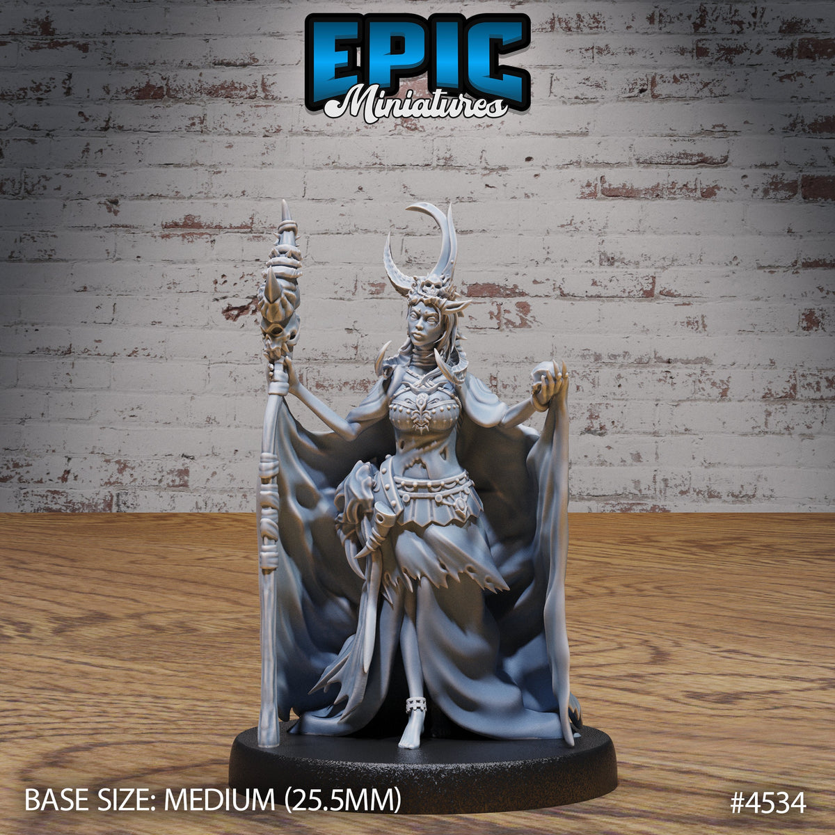 Dragon Blood Shamaness Option #4534 front DND miniature Safari Tour 16k resin