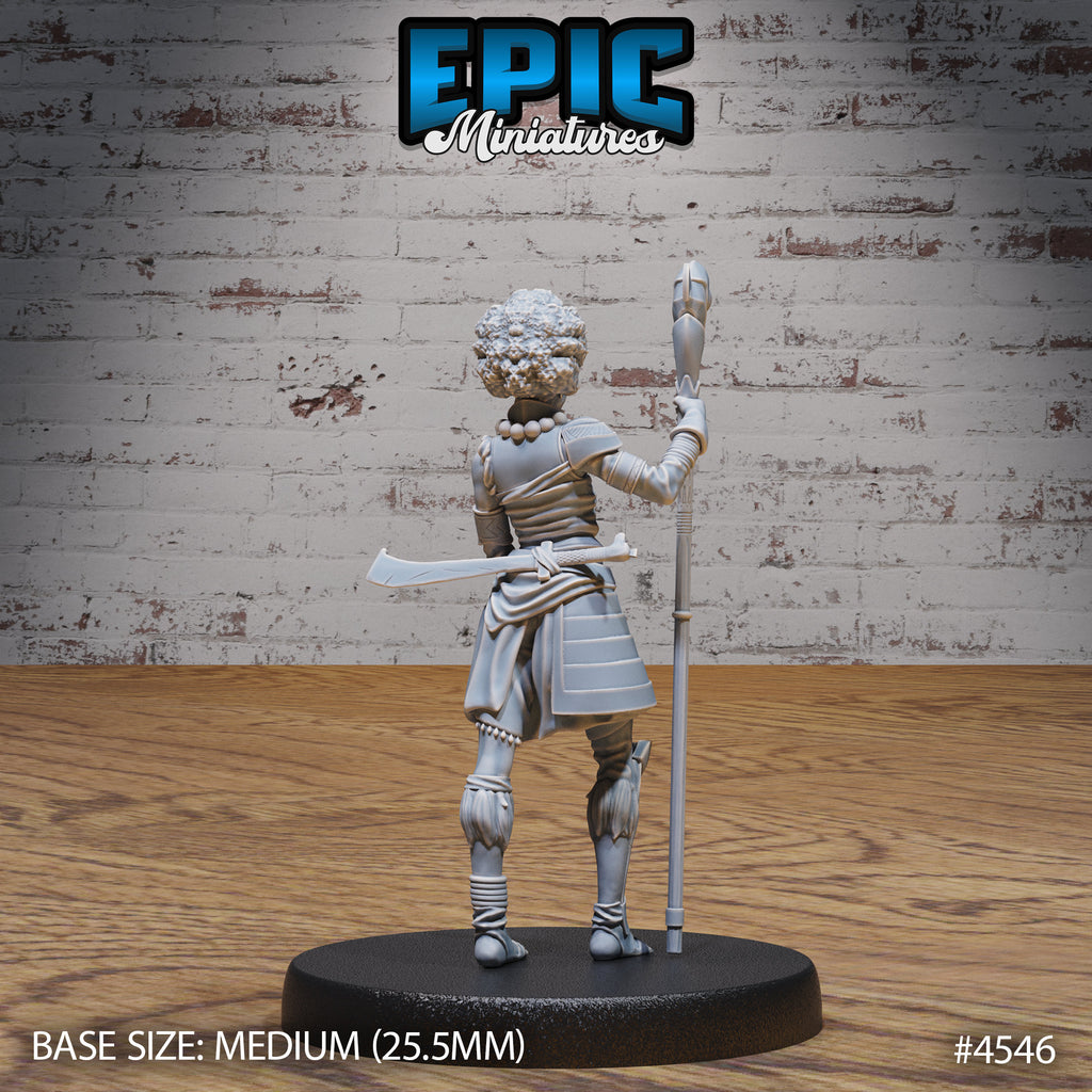 Safari Fighter Player Character Option #4547 back DND miniature Safari Tour 16k resin