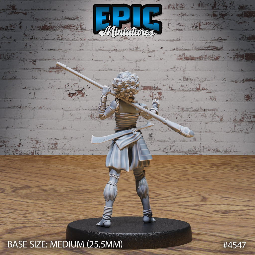 Safari Fighter Player Character Option #4548 back DND miniature Safari Tour 16k resin