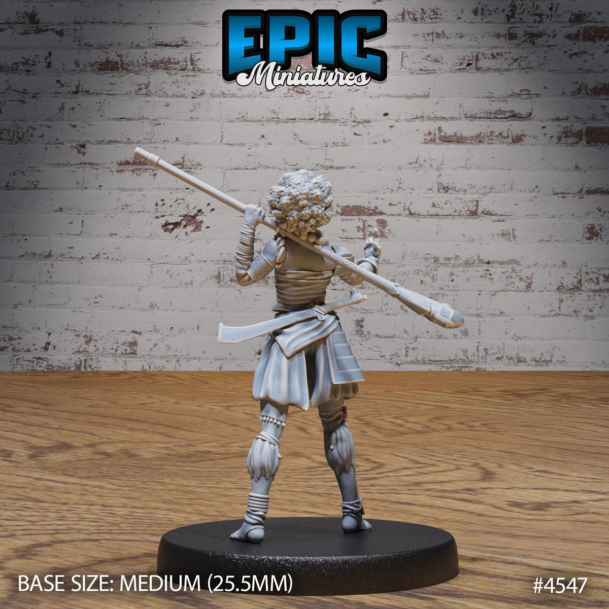 Safari Fighter Player Character Option #4548 back DND miniature Safari Tour 16k resin