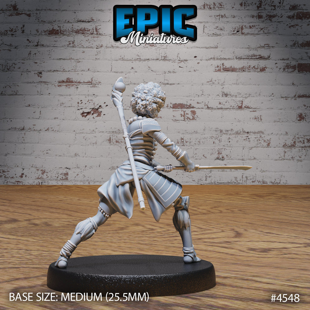 Safari Fighter Player Character Option #4546 back DND miniature Safari Tour 16k resin
