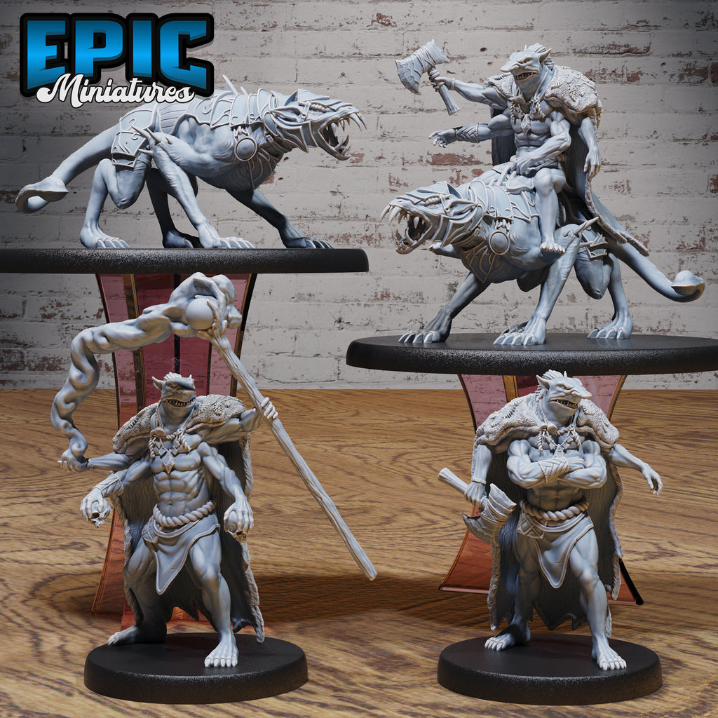 Savanna Troll Set of 4 DND miniatures group photo Safari Tour