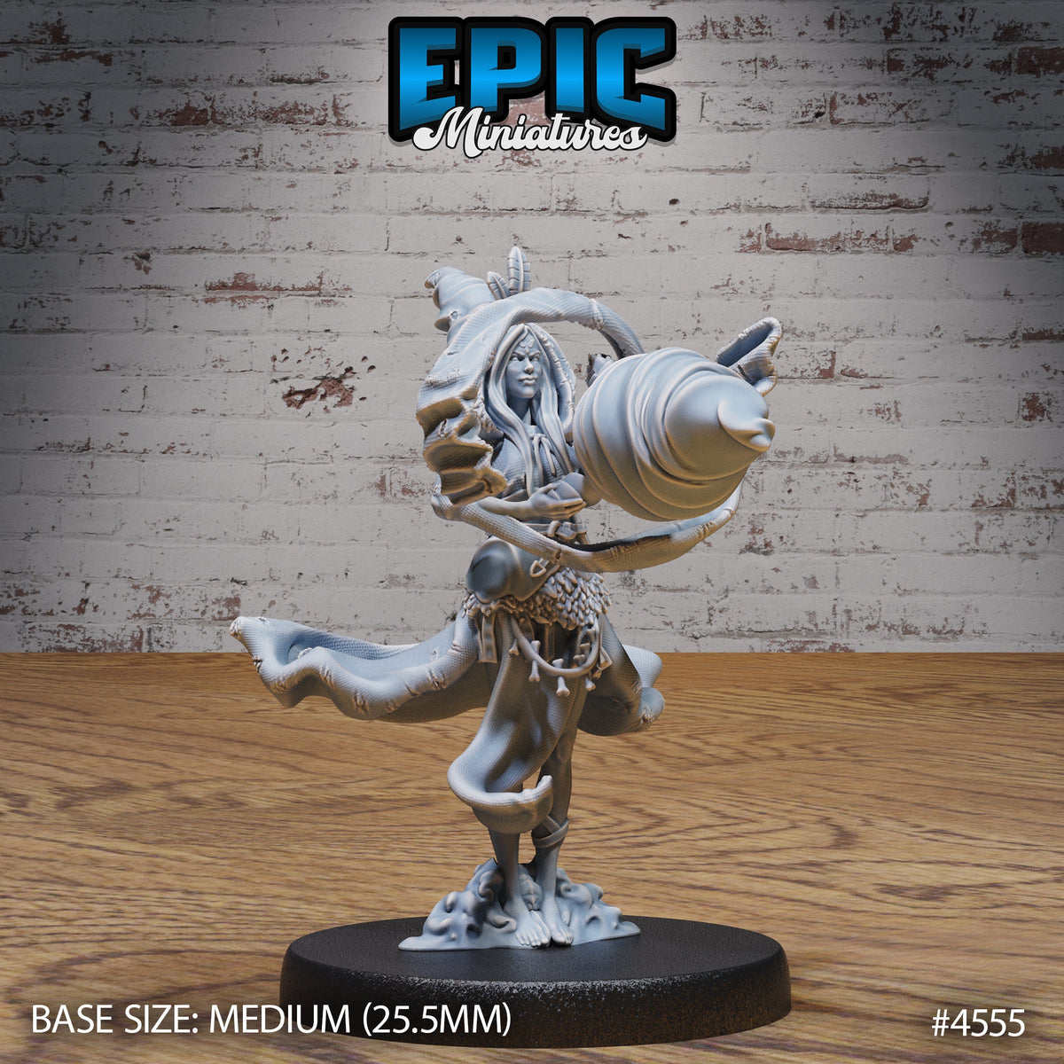 Tribe Green Witch Option #4556 front DND miniature Safari Tour 16k resin
