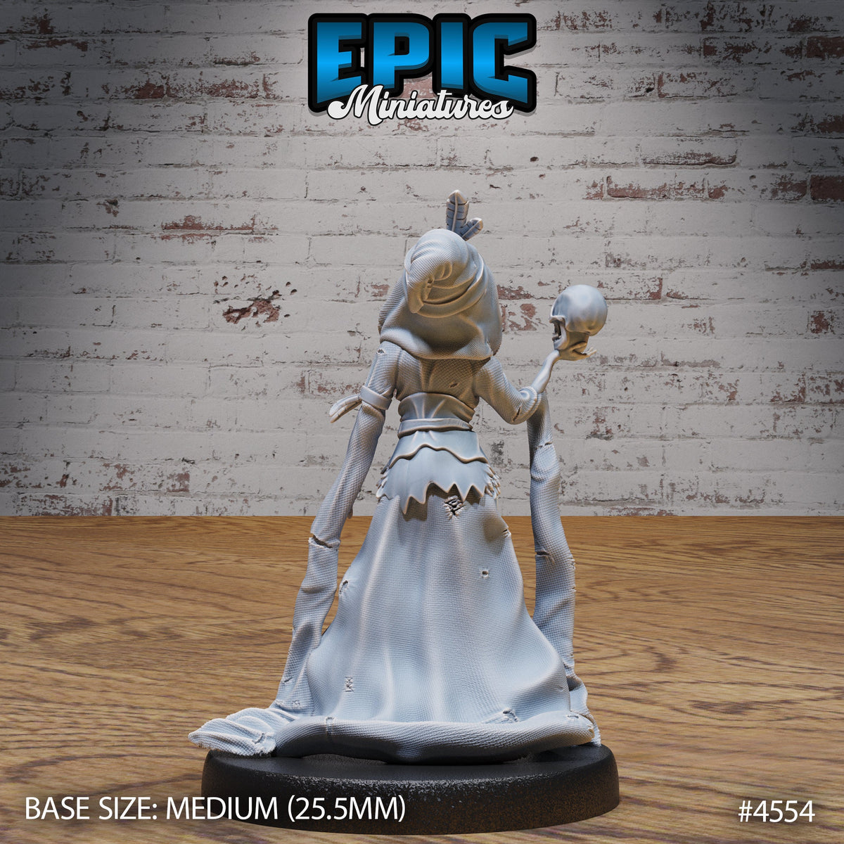Tribe Green Witch Option #4554 back DND miniature Safari Tour 16k resin
