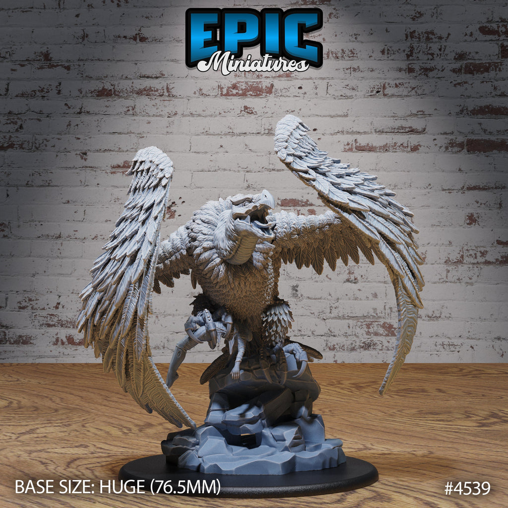 Giant Vulture Avatar Option #4537 front DND miniature Safari Tour 16k resin