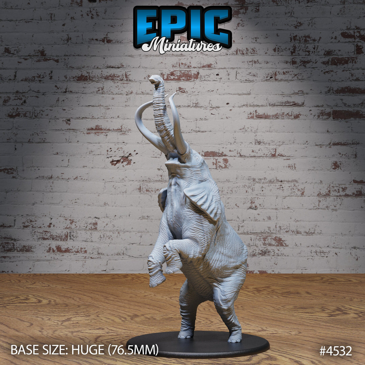 1/35 scale Safari Elephant Mount Option #4532 front DND miniature Safari Tour 16k resin
