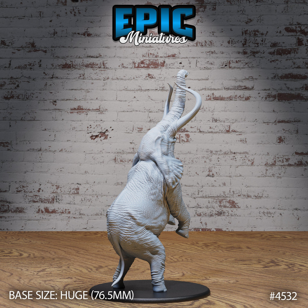Huge Safari Elephant Mount Option #4532 back DND miniature Safari Tour 16k resin