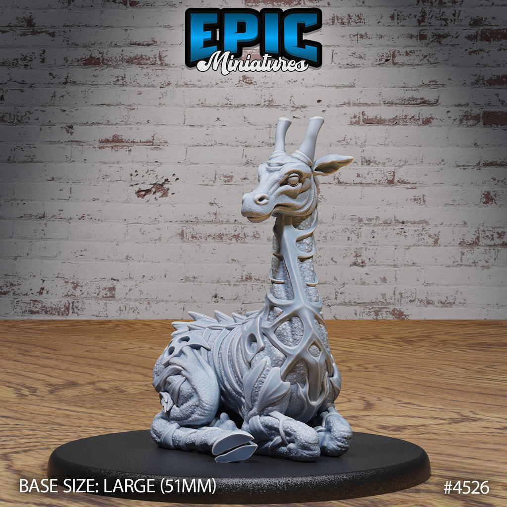Giraffe Exo Skeleton Option #4527 front DND miniature Safari Tour 16k resin