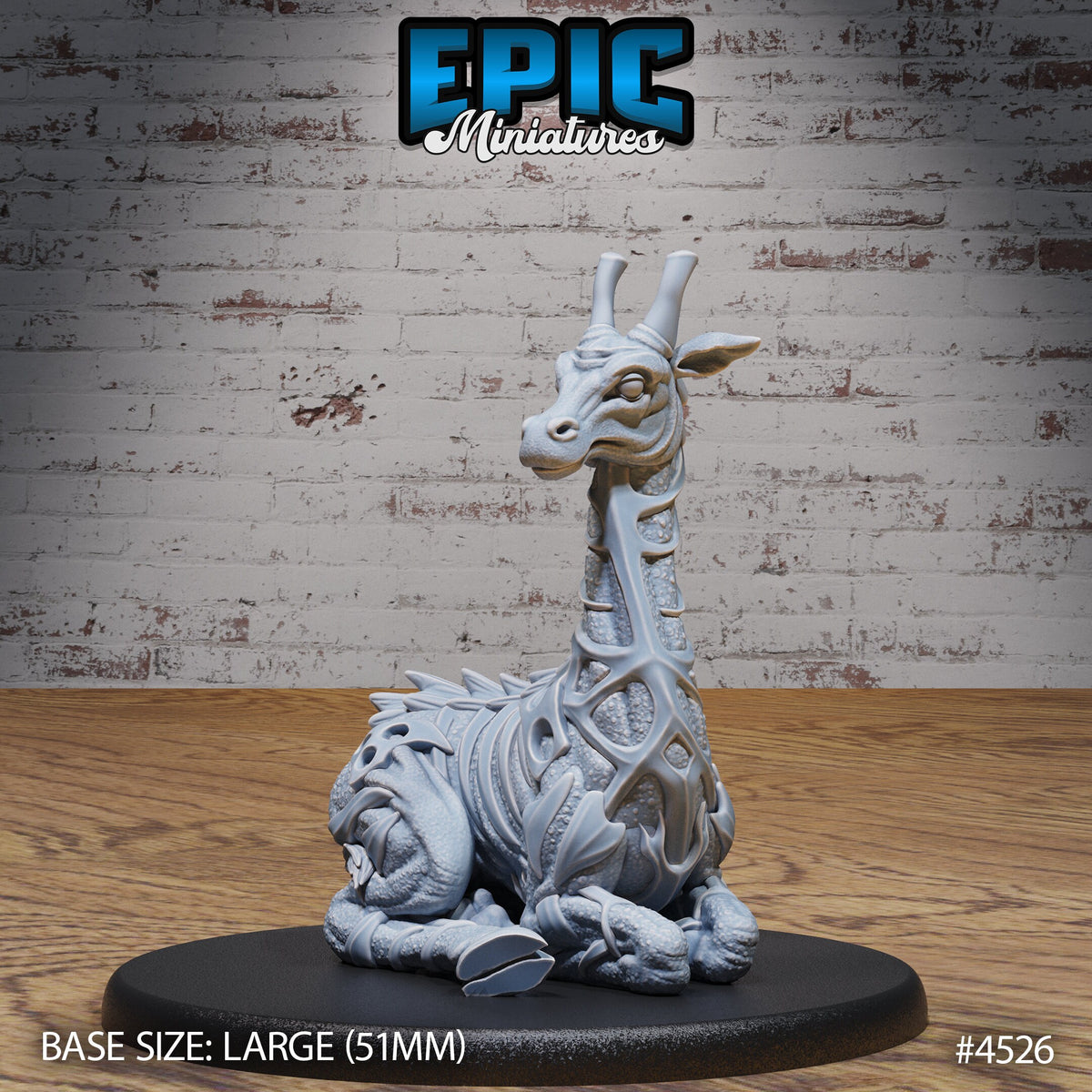 Giraffe Exo Skeleton Option #4527 front DND miniature Safari Tour 16k resin