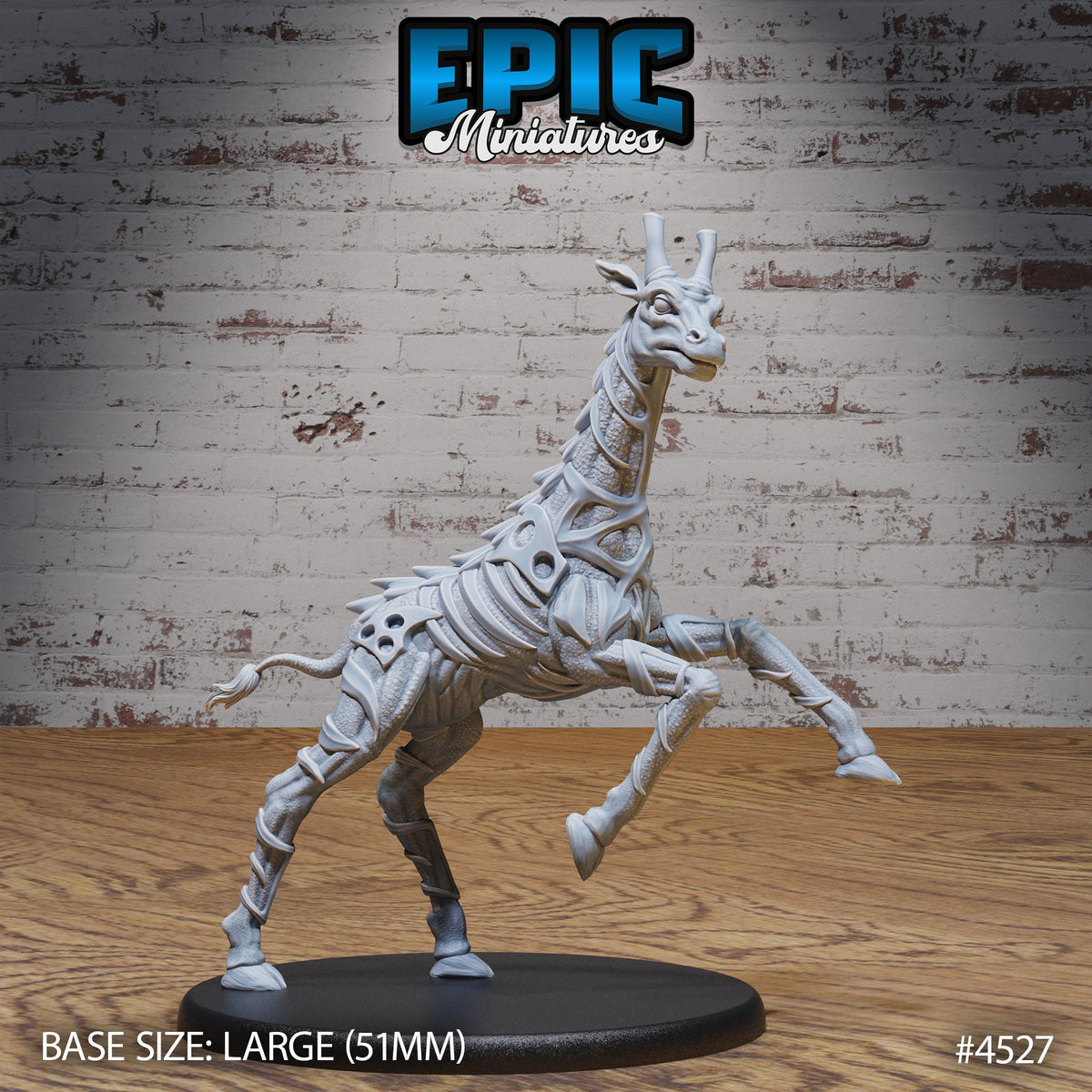 Giraffe Exo Skeleton Option #4525 front DND miniature Safari Tour 16k resin