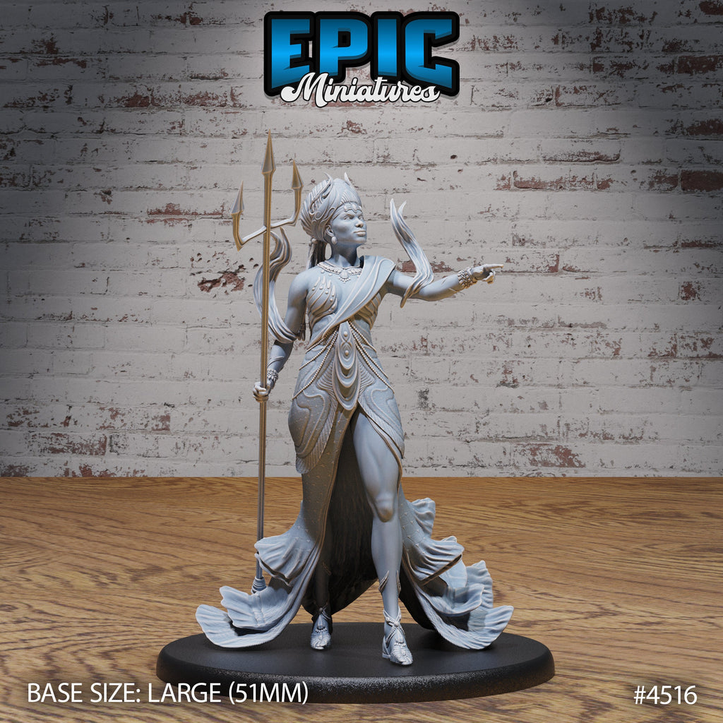River Goddess Avatar Option #4517 front DND miniature Safari Tour 16k resin