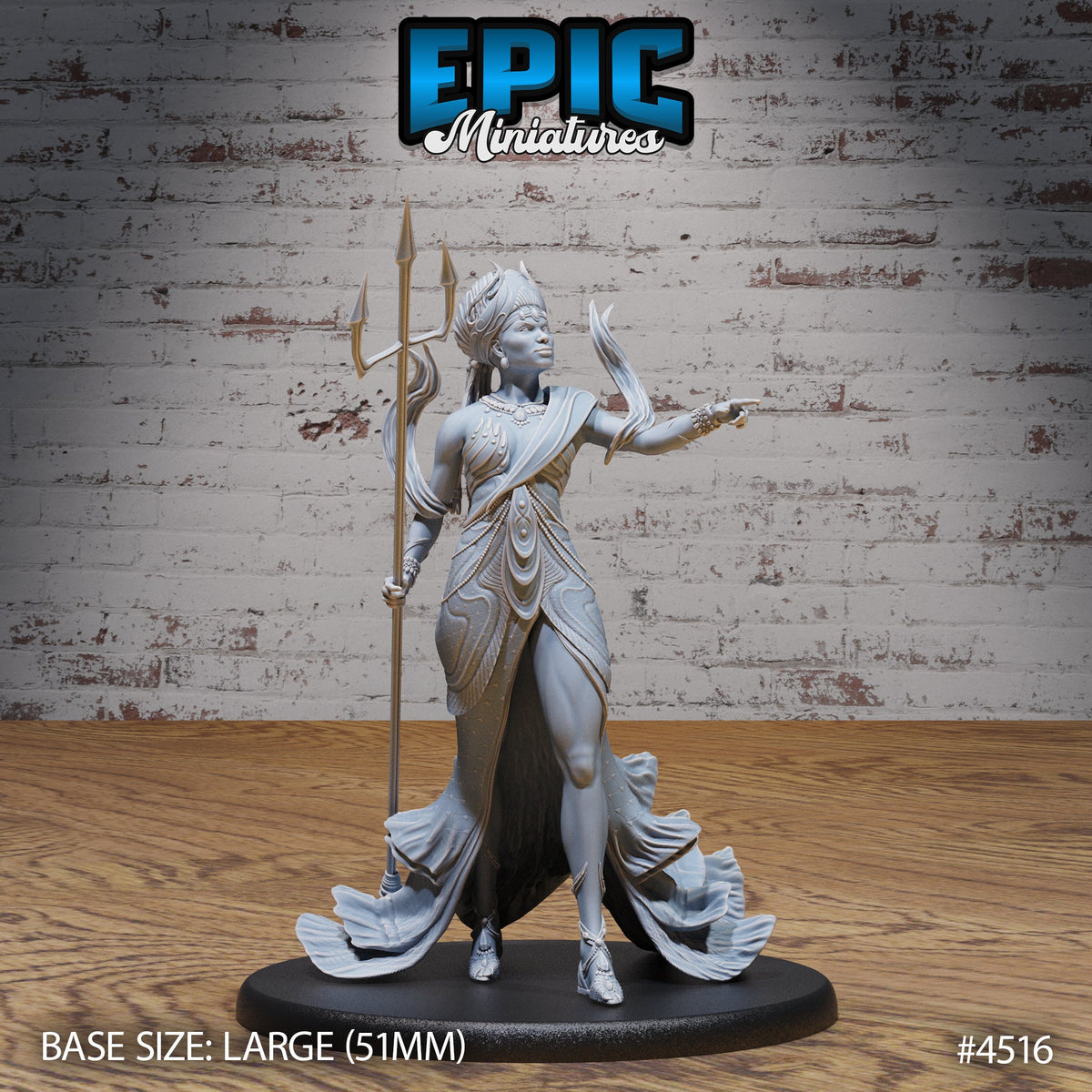 River Goddess Avatar Option #4517 front DND miniature Safari Tour 16k resin
