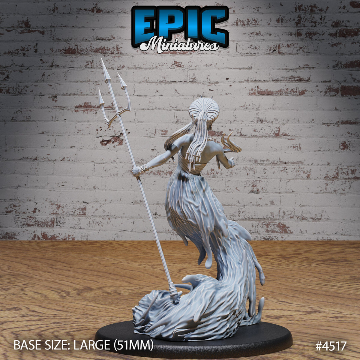 River Goddess Avatar Option #4518 back DND miniature Safari Tour 16k resin
