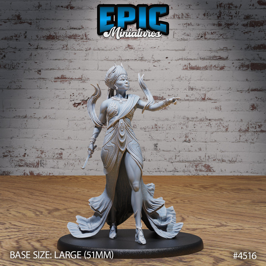 River Goddess Avatar Option #4516 front DND miniature Safari Tour 16k resin