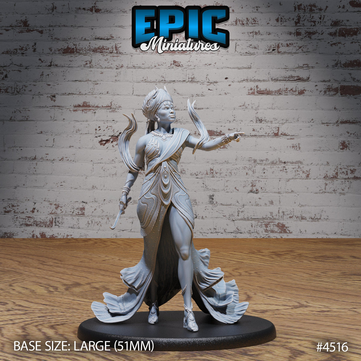 River Goddess Avatar Option #4516 front DND miniature Safari Tour 16k resin