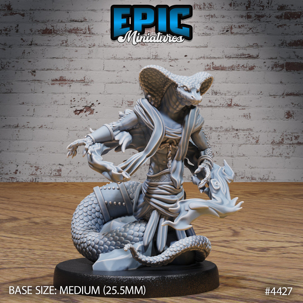 Cobra Folk Option #4427 back DND miniature Serpents Rage 16k resin
