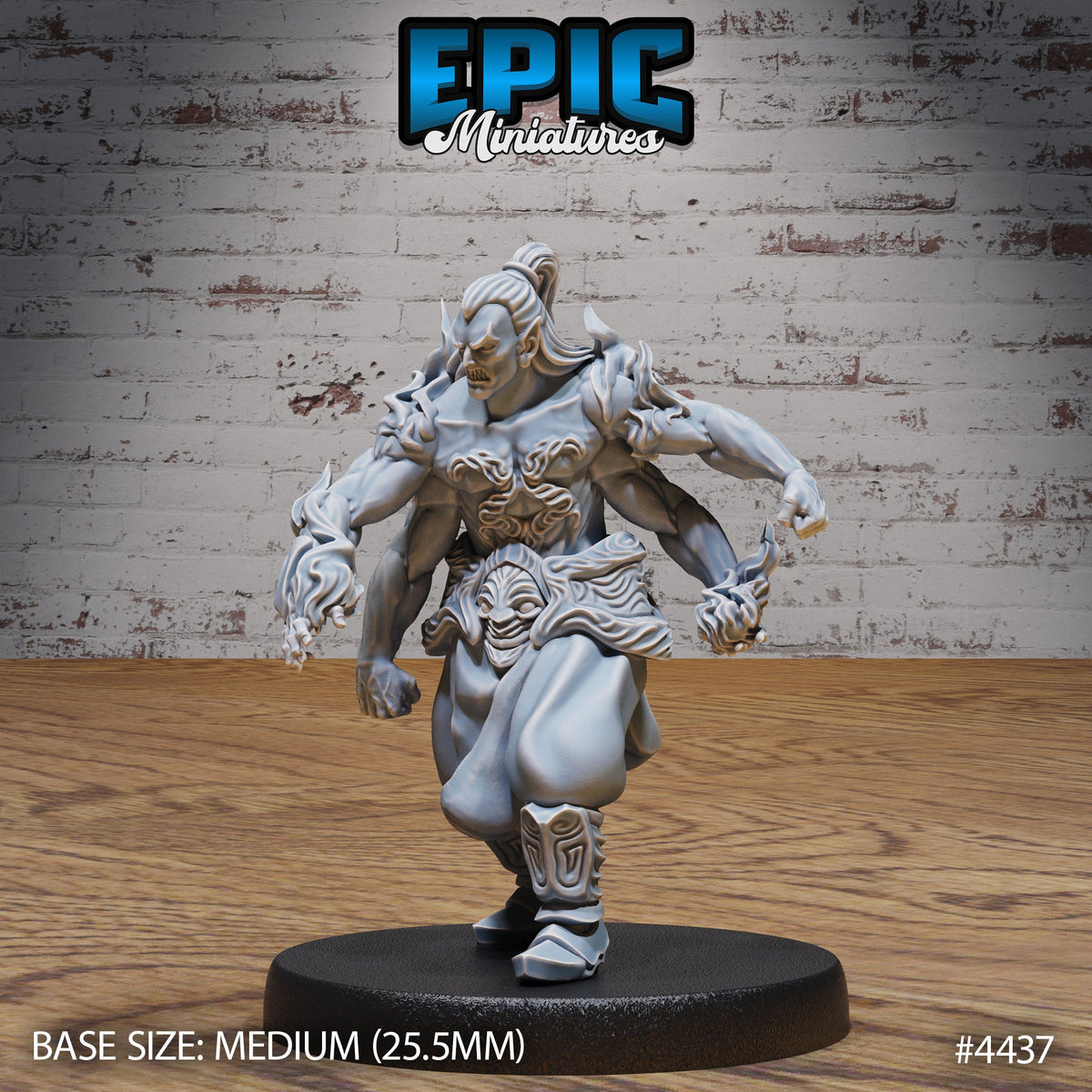 Rage Demon Asura Option #4437 front DND miniature Serpents Rage 16k resin