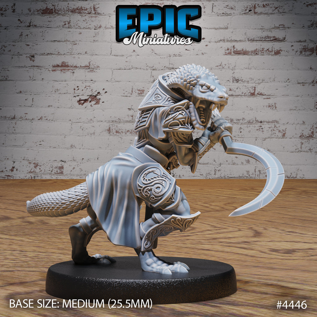 Serpent Folk Option #4439 front DND miniature Serpents Rage 16k resin