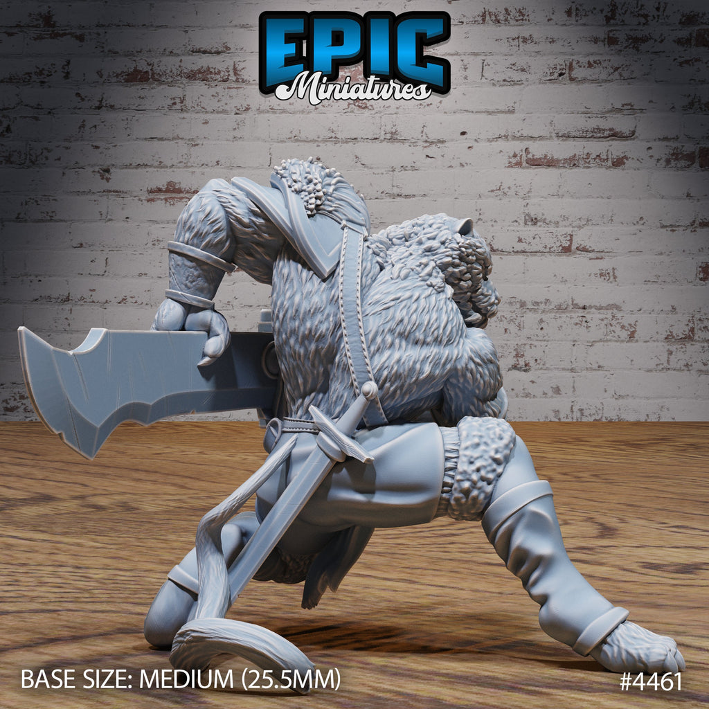 Tiger Folk Option #4462 back DND miniature Serpents Rage 16k resin