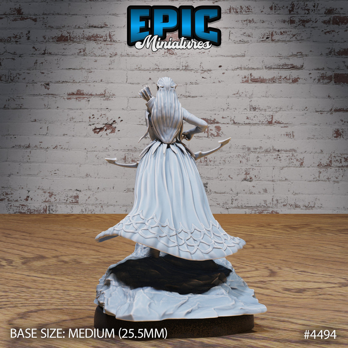 Dark Elf Domina Set of 3 DND Minis | Vampire Invasion | TTRPG | Drow Elves Underdark Dragon Heist Whip Bow Staff Option #4495 front DND miniature  16k resin