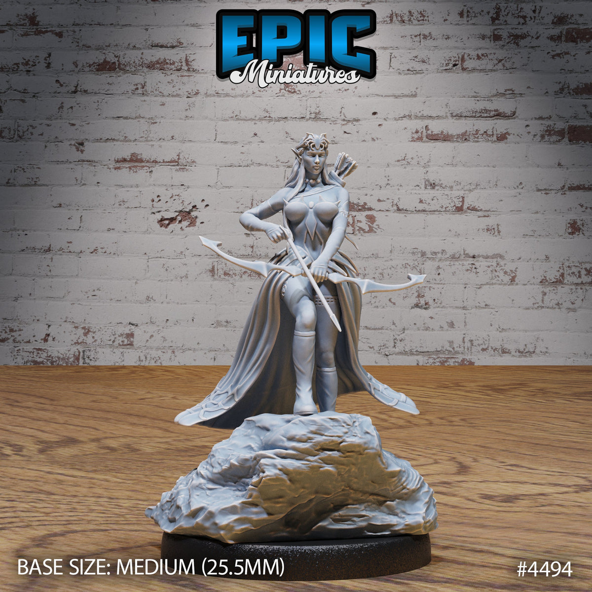 Dark Elf Domina Set of 3 DND Minis | Vampire Invasion | TTRPG | Drow Elves Underdark Dragon Heist Whip Bow Staff Option #4494 back DND miniature  16k resin