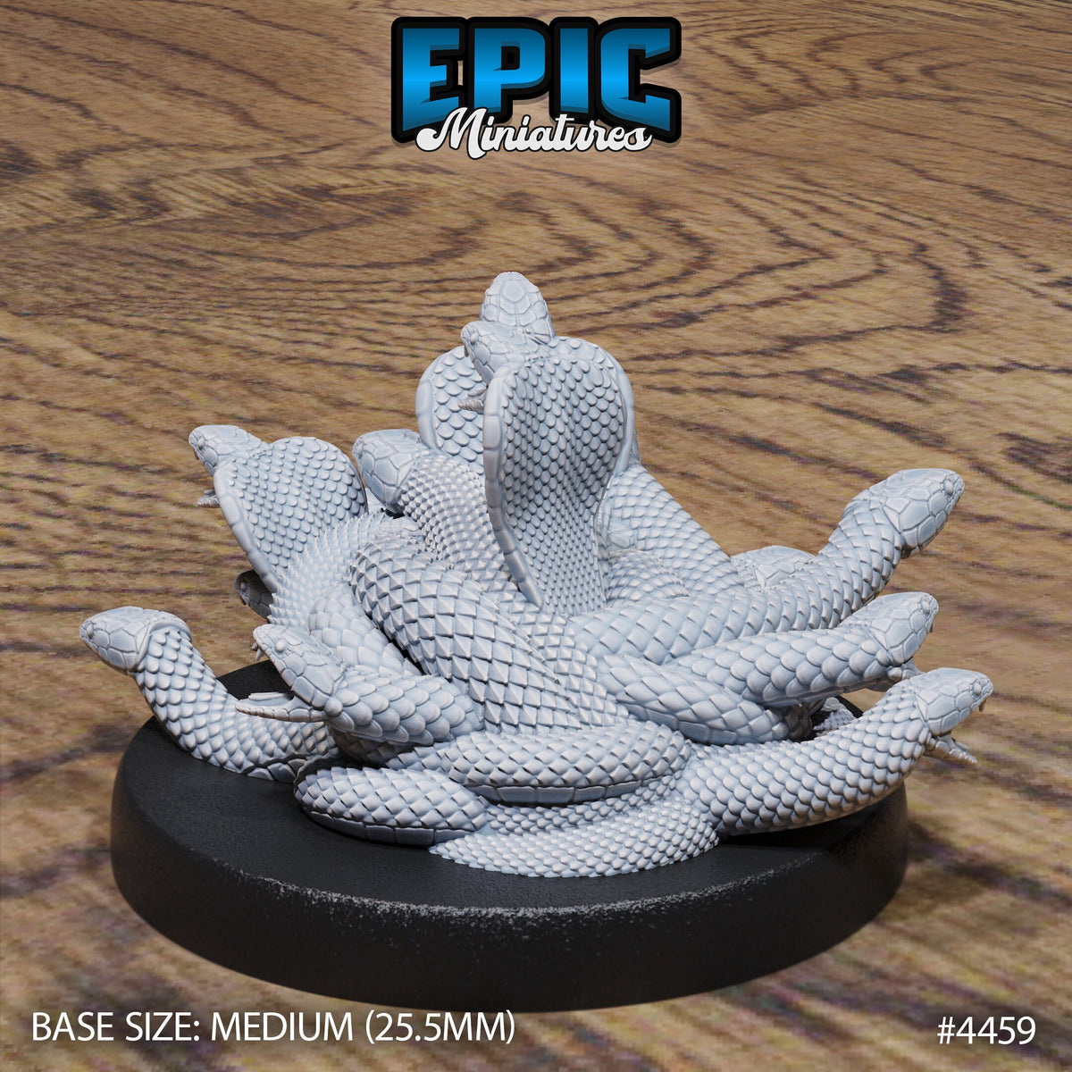 Snake Swarm Option #4459 front DND miniature Serpents Rage 16k resin