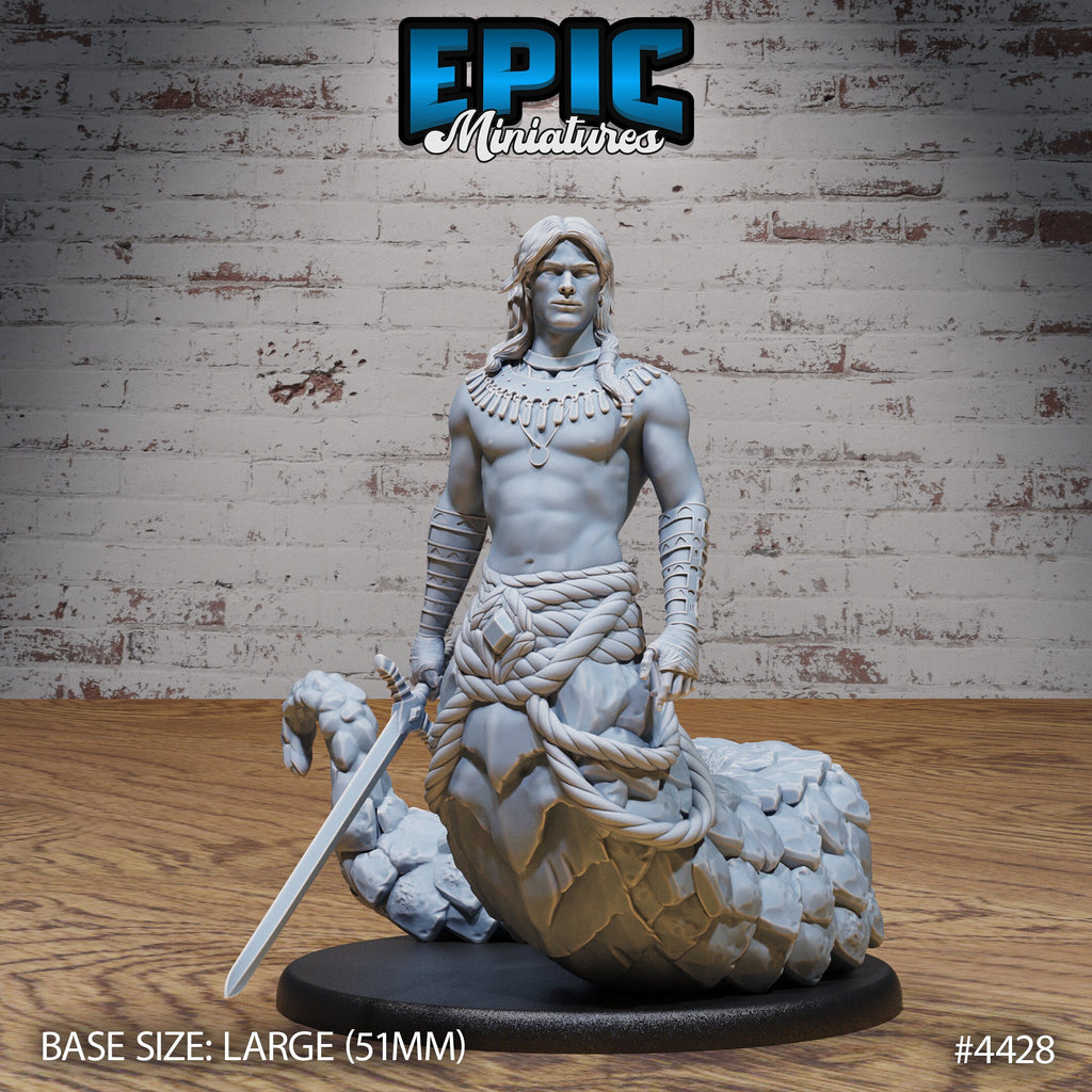 Lamia Prince Option #4429 front DND miniature Serpents Rage 16k resin