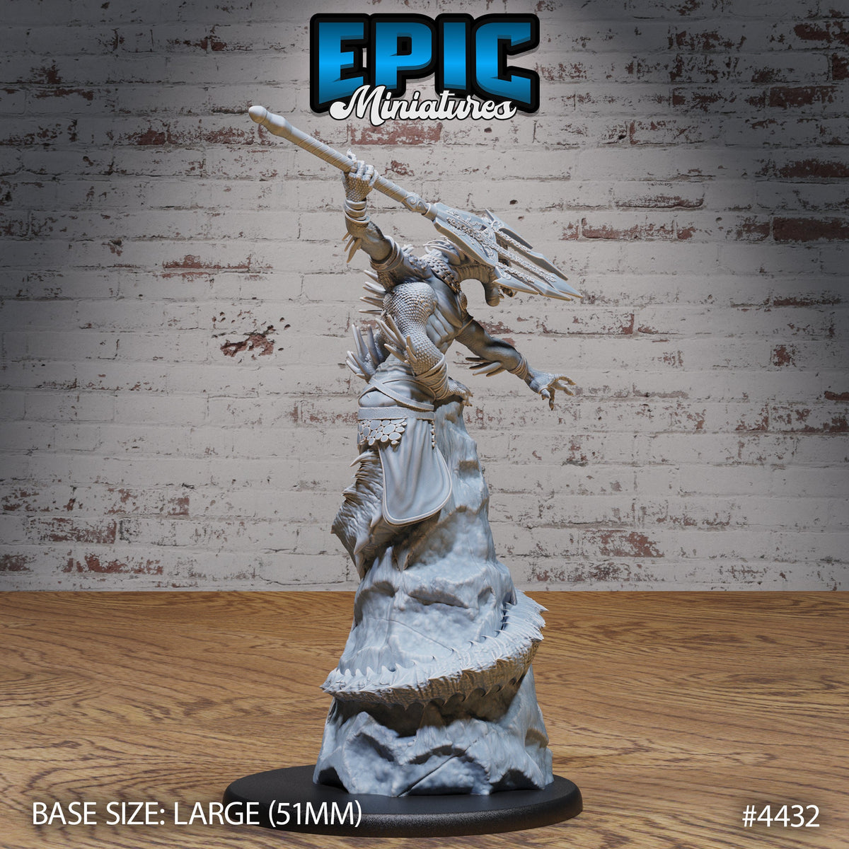 Naga Sorcerer Option #4433 back DND miniature Serpents Rage 16k resin