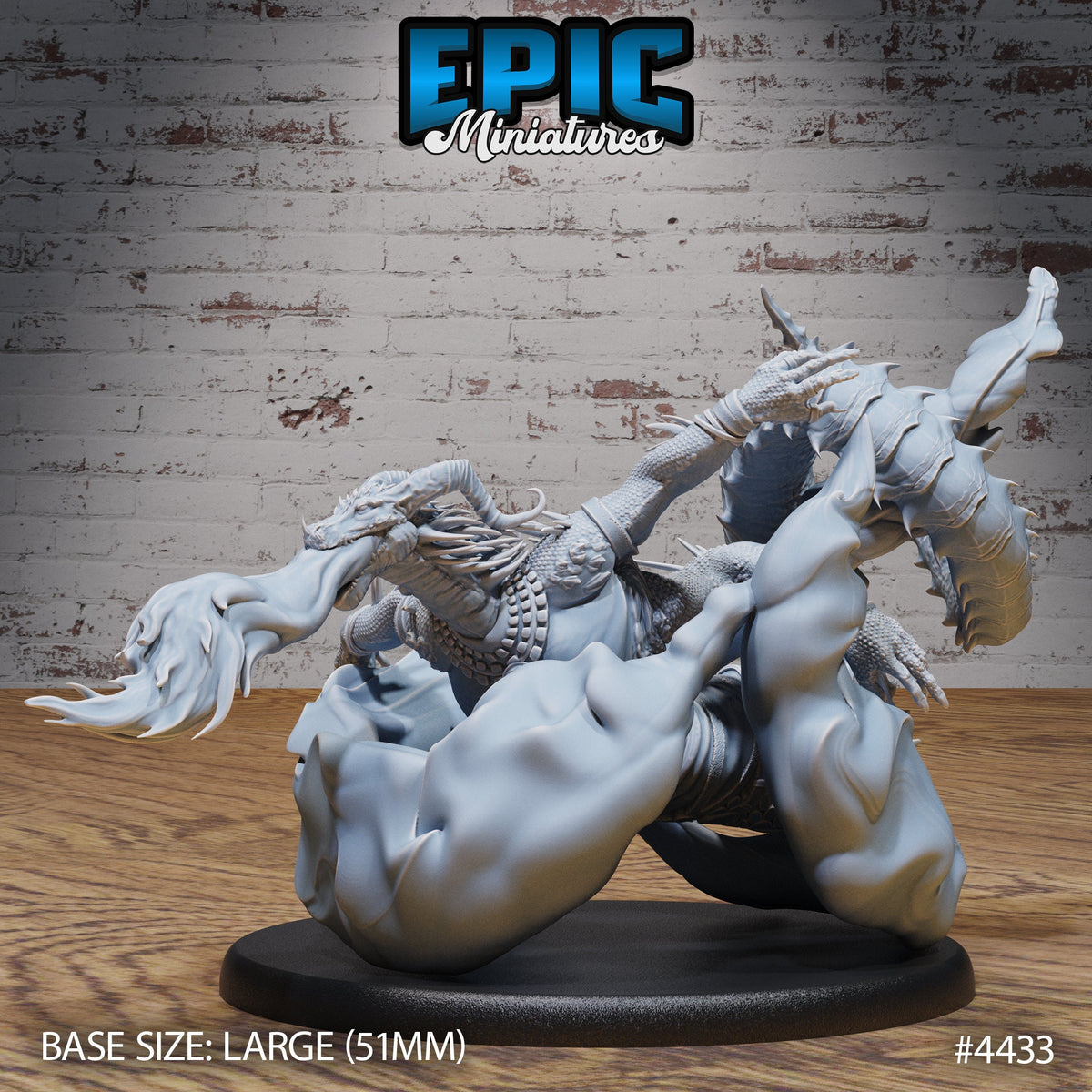 Naga Sorcerer Option #4431 front DND miniature Serpents Rage 16k resin