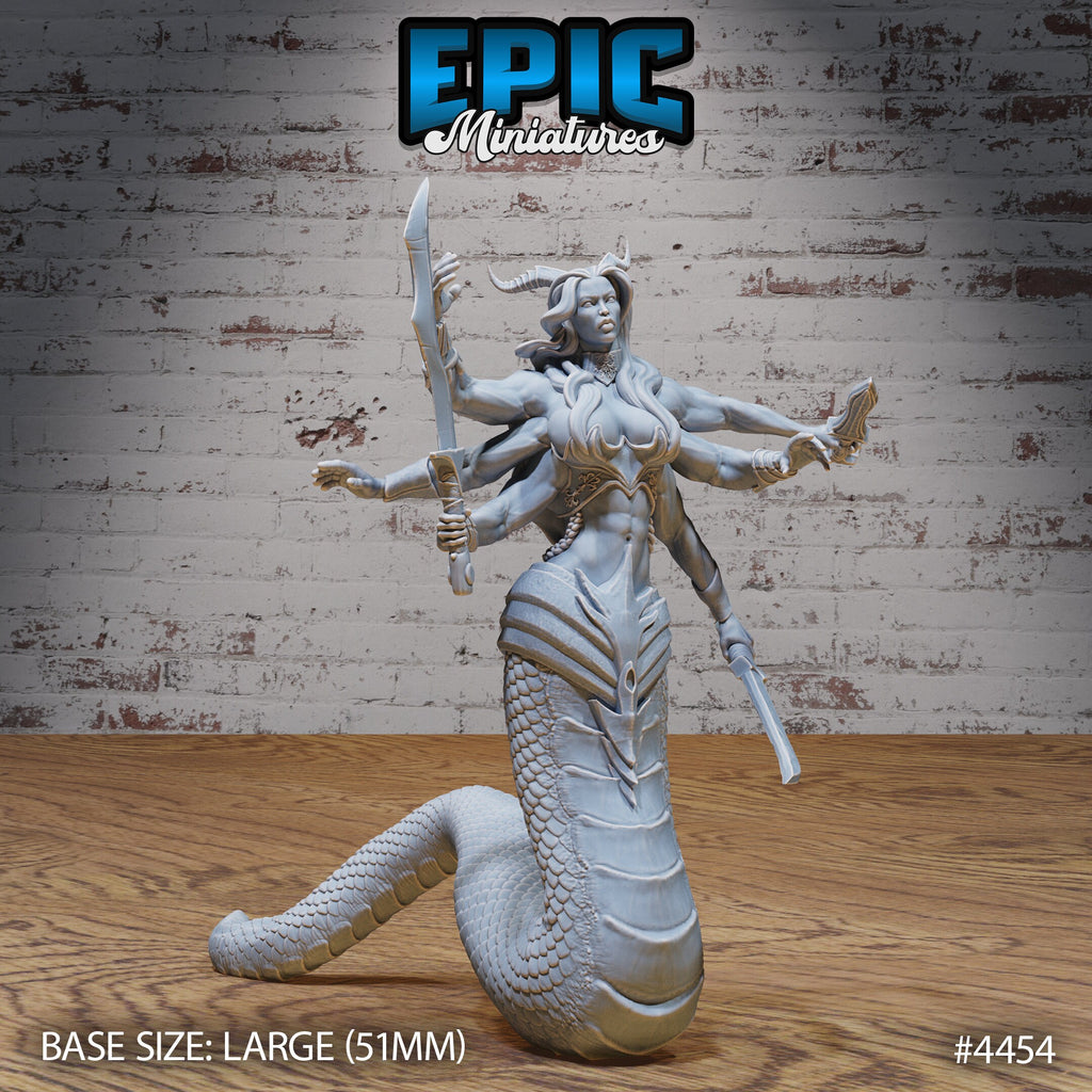 Naga Death Envoy Option #4455 front DND miniature Serpents Rage 16k resin