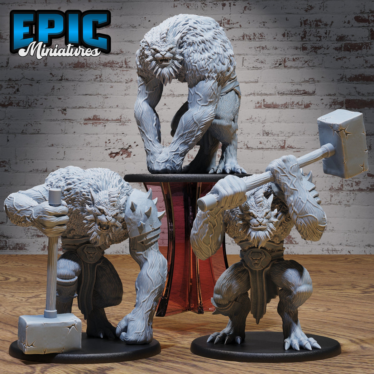 Quaggoth Set of 3 DND miniatures group photo Deep Dark Caves