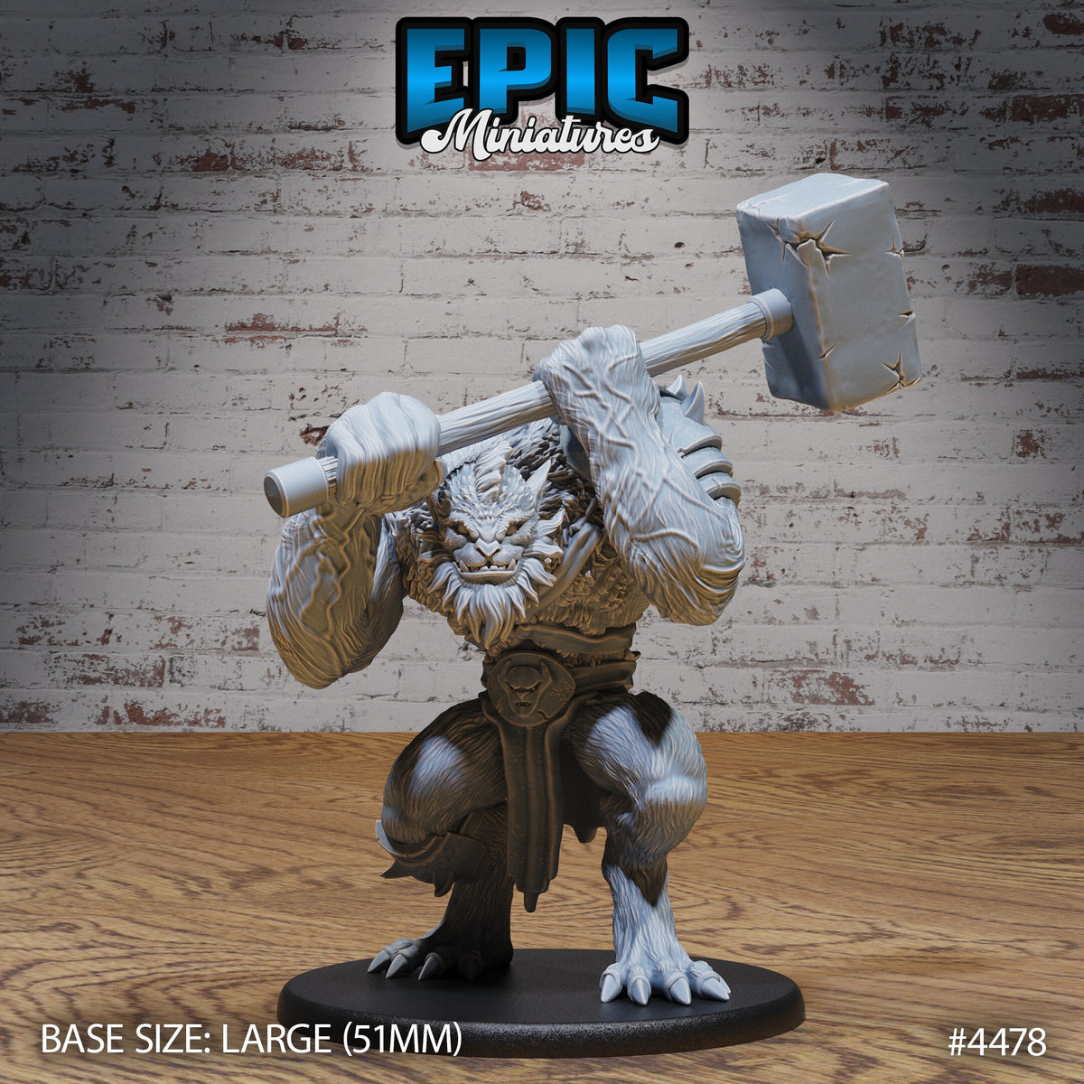 Quaggoth Option #4478 front DND miniature Deep Dark Caves 16k resin