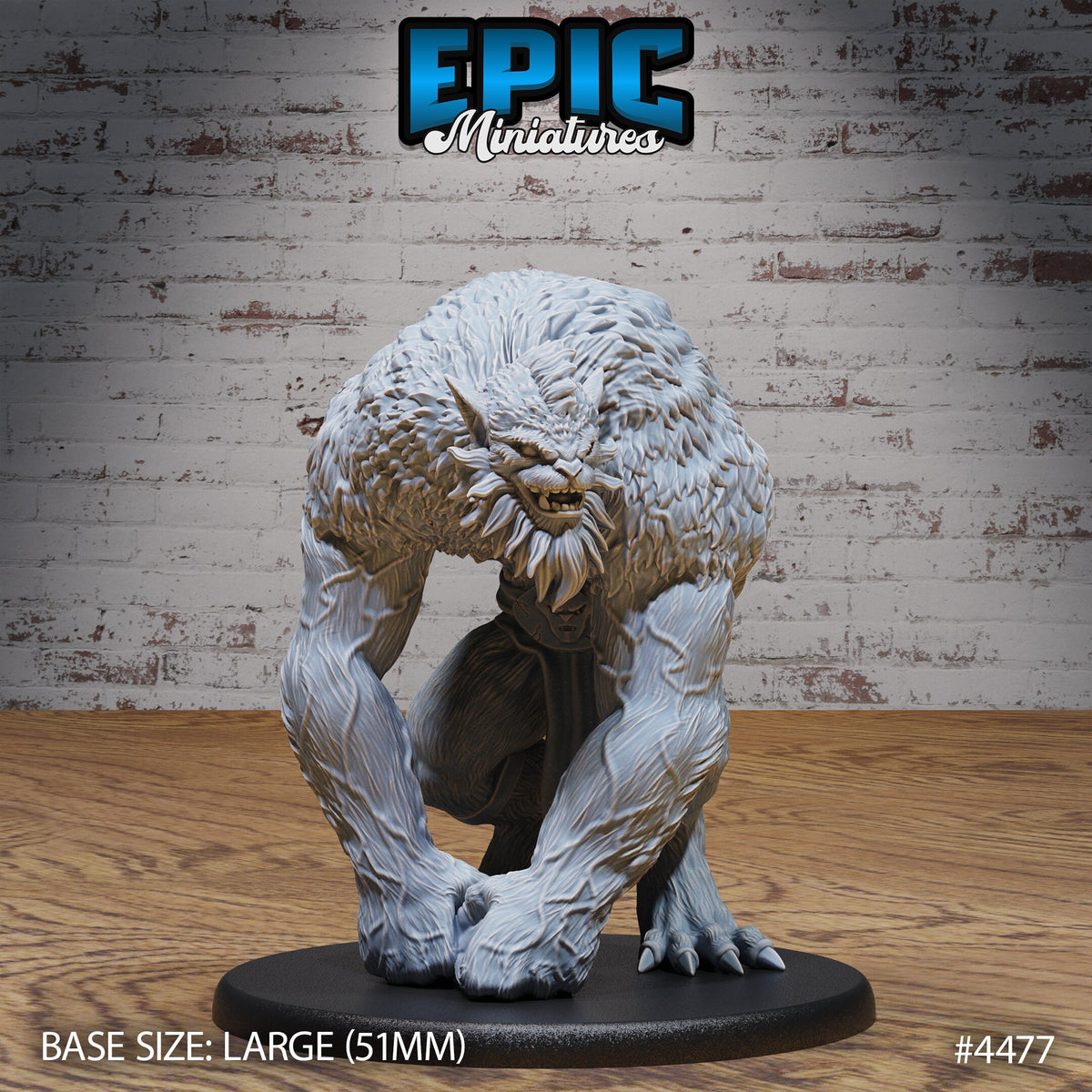 Quaggoth Option #4477 front DND miniature Deep Dark Caves 16k resin