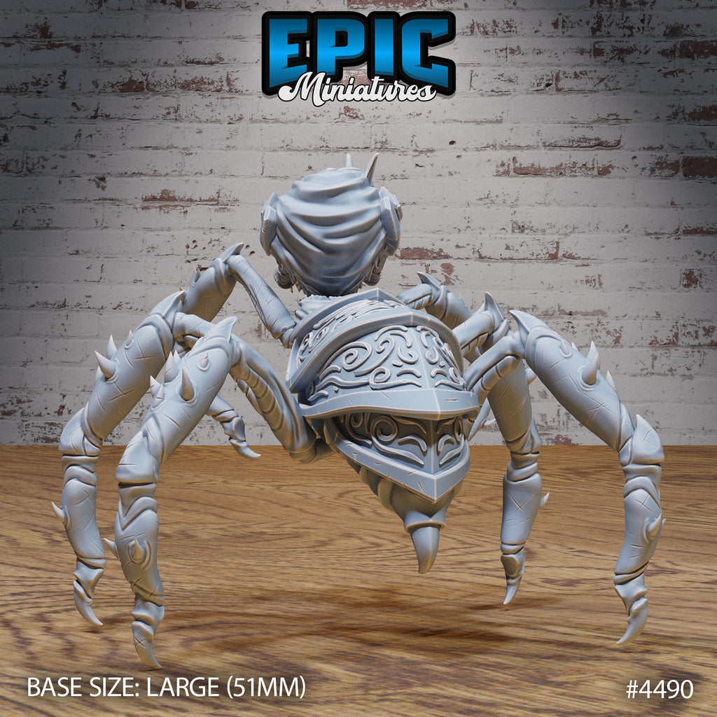 Dark Elf Spider Option #4491 front DND miniature Deep Dark Caves 16k resin