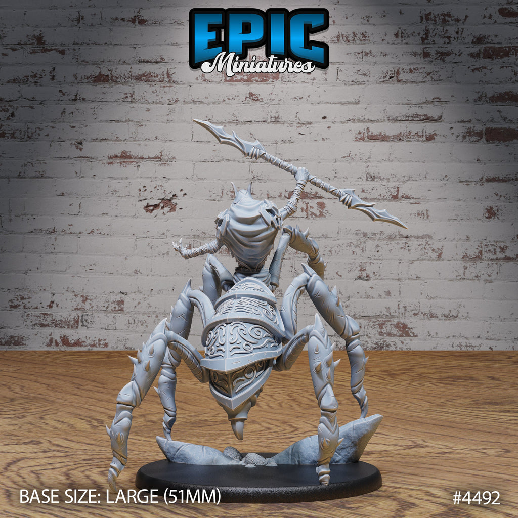 Dark Elf Spider Option #4490 front DND miniature Deep Dark Caves 16k resin
