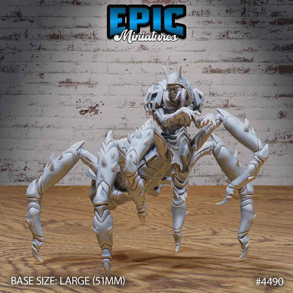 Dark Elf Spider Option #4490 back DND miniature Deep Dark Caves 16k resin