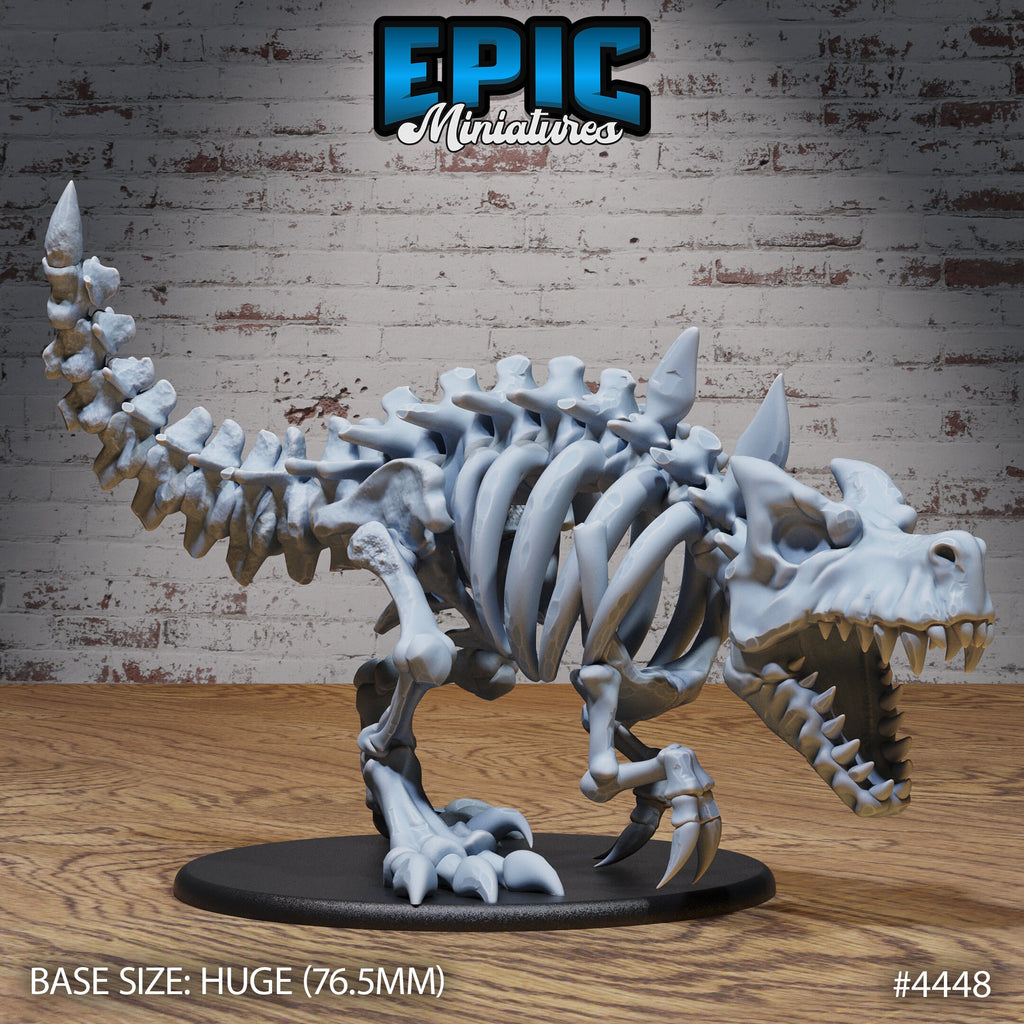 Skeleton T-Rex Mount Option #4448 front DND miniature Safari Tour 16k resin